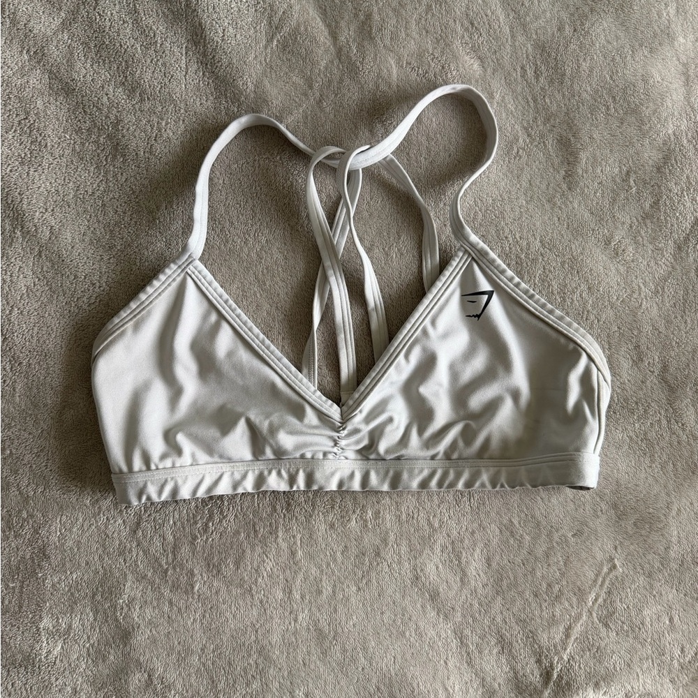 Gymshark White Strappy Sports Bra
